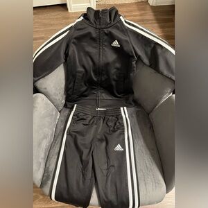 Adidas Black and White Athletic Tracksuit